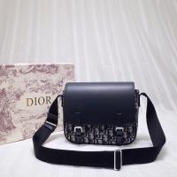 ราคา ดิออร์/ดิออร์ 21 ใหม่คลาสสิกสีฟ้าดอกไม้เก่าเฉียงพิมพ์ผ้าใบหนังวัวผู้ชายกระเป๋า ผู้สื่อสาร (53000141571)