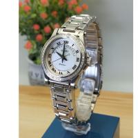 ราคา SEIKO Premier (Diamond) นาฬิกาข้อมือผู้หญิง ตัวเลขโรมัน หน้าปัดมุกสีขาว (23126500892)