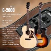 ราคา กีต้าร์โปร่งไฟฟ้า SAGA รุ่น G200C ( Solid Top ) หน้าไม้แท้ Solid Sitka Spruce กับรูปทรง Grand Auditorium แนวเสียงกังวาล (22716457441)