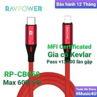 ราคา สายชาร์จเร็ว Type C to L RAVPower RP-CB050 พร้อมผ้าคลุมร่มที่ทนทานเป็นพิเศษ Tuan Ha Store (29050047592)