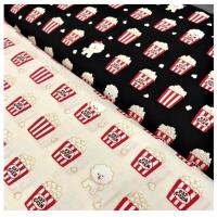 ราคา ผ้าญี่ปุ่น cotton 100% เนื้อแคนวาสทำกระเป๋า ลายป๊อปคอร์น ขนาด 1/2 หลา Made in JAPAN (10251340750)