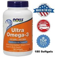 ราคา โอเมก้า​ 3 Ultra Omega-3, 180 Softgels, 500 EPA/250 DHA ✔️Now Foods Food บำรุงสมอง ลดไขมัน เพื่อสุขภาพดีๆนะ (2817528624)