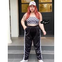 ราคา กางเกงวอร์มไซส์ใหญ่ กางเกงวอร์มคนอ้วน (ใส่ไม่อ้วน)กางเกงออกกำลังกาย แต่งแถบ 3เส้น เอวยางยืด เอว 36-50" (12470658573)