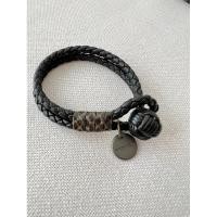 ราคา BOTTEGA VENETA Intrecciato Bracelet Brown Leather (20385986785)