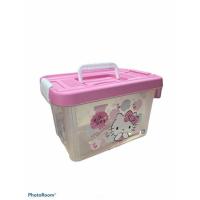 ราคา กล่องอเนกประสงค์ มีหูหิ้ว Hello Kitty Container ลายลิขสิทธิ์แท้ คิตตี้ สีชมพู #6641 (7550308431)