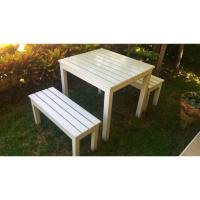 ราคา โต๊ะไม้ เก้าอี้ไม้ สีขาว (2300860010)