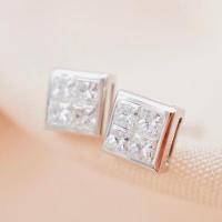 ราคา [ พร้อมส่ง ] ต่างหูเพชรแท้ ทองคำแท้18K (ทอง75.0%) เพชรแท้น้ำ100 เบลเยี่ยมคัต [18KPE1239] (29315901037)