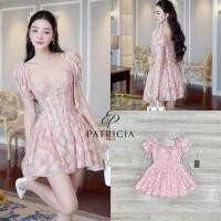 ราคา PATRICIAเดรสลูกไม้แขนตุ๊กตาสีชมพู (44012085796)