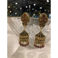 ราคา ต่างหูทรงระฆัง ต่างหูสไตล์โบฮีเมียน ดีไซนืน่ารัก ลายฉลุประดับพลอย ทำจากวัสดุอย่างดี ไม่ลอกไม่ดำค่ะ (9912650579)