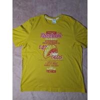ราคา เสื้อยืดมือสอง คอกลม แขนสั้น แบรนด์ Reebok ลาย Reebok CLASSIC สีเหลือง size : XL (22175426389)