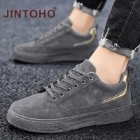 ราคา จินโตโฮ แฟชั่นผู้ชายกีฬารองเท้าสบายๆหนังรองเท้าผ้าใบกลางแจ้งชายรองเท้า (26219530216)