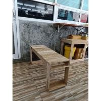 ราคา ม้านั่งไม้สักแท้ มินิมอลสไตล์ 2 ที่นั่ง ยาว 1 เมตร ภายใน/ภายนอก/ปลวกไม่กิน (28904196909)