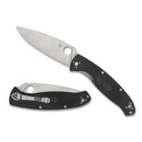ราคา มีดพับ Spyderco Resilience Lightweight Satin Plain Blade, Black FRN Handles (C142PBK) (41512115572)
