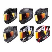 ราคา LS2 FF801 carbon fiber helmet motorcycle full helmet dual lens all season anti fog large tail wing motorcycle riding men and women (44025628975)