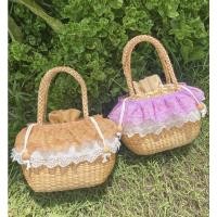 ราคา กระเป๋าสานผักตบชวา แต่งระบายลูกไม้ (18427508207)