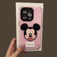 ราคา Catone เคสหนังมิกกี้สเตอริโอสีทึบสําหรับ iPhone16 15 14 13 12 11 Pro Max กันกระแทกกล้องป้องกันการตกฝาหลังแข็ง (28564489636)