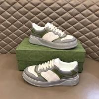 ราคา Gucci Luxurious Minimalism Fashion all-match Thick Sole Men Casual Shoes Sneakers Grey Green White (41667407098)