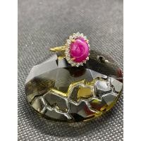 ราคา แหวนเพชรแท้ล้อมทับทิมแท้สีแดงอมชมพูเพชรแท้2ตังค์รวม20เม็ดมีตำหนิฝ้าขาวไฟดีมากทับทิมไซต์1.1X0.9cm สวยหรูดูดีมาก (24631591968)