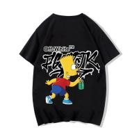 ราคา 【HOT】 [Hot] Newซิมป์สัน off white เสื้อ แฟชั่น ผู้ชาย แขนสั้น เสื้อยืด ผู้หญิง วินเทจ simpson เสื้อยืดคอกลมแขนสั้น (17296779337)