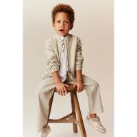 ราคา H&M(เอชแอนด์เอ็ม) กางเกงขายาวผ้าลินินผสมแบบดึงสวม เด็กผู้ชาย 1211797_5 (27405771792)