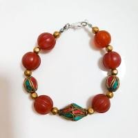 ราคา กำไลข้อมือเม็ดมะยมหินคาร์เนเลี่ยน (6946591187)