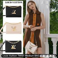 ราคา หลุยส์วิตตองLouis Vuitton TWIST Medium BAG LV Bagกระเป๋าสะพายสตรี (27827588529)
