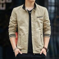 ราคา เสื้อแจ็คเก็ตผู้ชายฤดูใบไม้ผลิฤดูใบไม้ร่วง 2025 ใหม่สบายๆเยาวชนสลิมฟิตฤดูใบไม้ร่วงเสื้อแจ็คเก็ตผ้าฝ้ายแท้ผู้ชายสไตล์ยืนปก (40125530294)