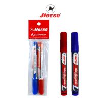 ราคา Horse (ตราม้า) ปากกาไวท์บอร์ด หัวกลม H-22 สีเดียว แพ็ค 2 ด้าม สีน้ำเงิน/แดง ตราม้า จำนวน 1 แพ็ค (44419395208)