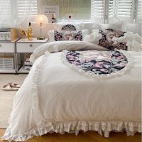 ราคา พิสดารฝรั่งเศส | ภาพวาดสีน้ำมันย้อนยุคผ้าฝ้าย 60 นับผ้าฝ้ายสี่ชิ้นชุดเครื่องนอนเจ้าหญิงลูกไม้บริสุท (27707337946)