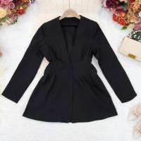 ราคา เสื้อสูทสุภาพสีดำ เบลเซอร์แฟชั่นเกาหลีคอวีหรูดูแพง (26993434649)
