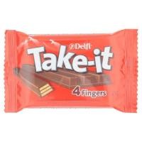 ราคา ยอดนิยม!! เดลฟี่ เทค อิท ช็อกโกแลตนมสอดไส้เวเฟอร์ 37กรัม Delfi Take-it Crispy Wafer Fingers in Milk Chocolate 37g (7193790394)