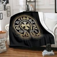 ราคา Chrome Hearts พิมพ์ผ้าห่มขนสัตว์ตุ๊กตาเตียงโซฟาห้องนั่งเล่นห้องนอนตกแต่งบ้าน (40407848399)