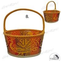 ราคา (ทรงรี)ตะกร้าหวายเทียม ตะกร้าหวาย ตระกร้าใส่ของไปวัด (29110933613)
