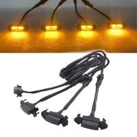 ราคา ไฟ LED สีเหลืองอำพันตกแต่งภายนอก4ชิ้นกระจังหน้า LED สำหรับ JL 2016-2020 Toyota 4Runner TRD PRO กระจังหน้าไฟวิ่ง (27857463597)