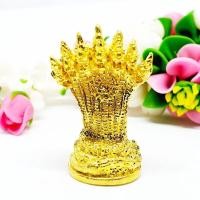 ราคา พญาศรีสัตตนาคราชเนื้อกะไหล่ทอง เป็นพญานาคราช 7 เศียร ผู้ใดมีไว้บูชาเหมือนได้บูชาองค์พญานาคราชครบพุทธคุณ (14926219473)