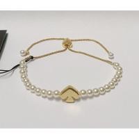 ราคา สร้อยข้อมือไข่มุกสีทองแบบรูด✨kate spade✨ (10650375764)