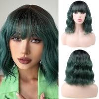 ราคา วิกผมบ๊อบหยักศูนย์กลาง สังเคราะห์คลื่นธรรมชาติ สีเขียวและสีฟ้า สำหรับคอสเพลย์ Lolita ทนความร้อนไฟเบอร์ (44018412749)