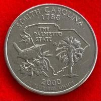 ราคา เหรียญสหรัฐอเมริกา​​ USA​​ Quarter Dollar 0.25 USD ปี 2000 South Carolina เหรียญต่างประเทศ (22253805643)