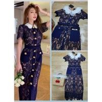 ราคา 2xlเดรสลูกไม้น้ำเงินLovelady 2xl (19278833545)