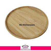 ราคา จานไม้กลม 10 นิ้ว ไม้จริง (1708212939)