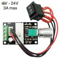 ราคา PWM Control Motor 3A Max บอร์ดควบคุมความเร็วมอเตอร์ DC พร้อมสวิตช์กลับทางหมุน 6-24V 3A (42207512132)