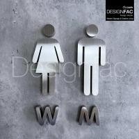 ราคา ป้ายห้องน้ำสแตนเลส W,M ป้ายสัญลักษณ์ห้องนำ้ชายหญิง สไตล์โมเดิร์น มินิมอล ลอฟท์ ไม่เป็นสนิม,Designfac (25282409824)