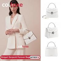 ราคา ของแท้ของแท้ Bvlgari Serpenti Forever Shoulder Bag กระเป๋าสะพายไหล่ Calfskin หนังลูกวัว Small & Mini (43251549786)