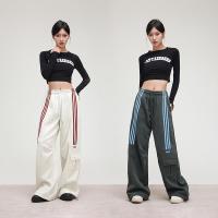 ราคา ผู้หญิงกางเกงขายาวเวอร์ชั่นเกาหลีกางเกงขายาวเอวสูงลูกไม้เอวยางยืดมีสองสี (25970913508)