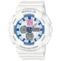 ราคา Casio Baby-G นาฬิกาข้อมือผู้หญิง สายเรซิ่น รุ่น BA-120-7B - สีขาว (283187867)