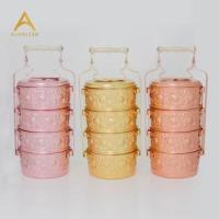 ราคา ปิ่นโตลายไทย อะลูมิเนียม ชุบสีอะโนไดซ์ 4 ชั้น สวย!!!! (13242518175)