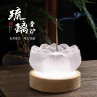 ราคา สร้างสรรค์แก้วคริสตัลโลตัสธูปติดครัวเรือนในร่มสายธูปผู้ถือธูปกระถางธูปพิธีชงชาเครื่องประดับเซน (41168672954)