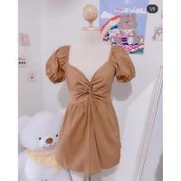 ราคา เดรสสั้นสีส้มอิฐ ไม่มีตำหนิ (10707592187)