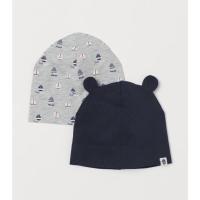 ราคา [AUTH] ชุดหมวกผ้าฝ้าย 2 ชิ้น หูหมี H&M Auth (40058865248)