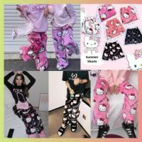 ราคา ◆ อะนิเมะ Sanrio Hello Kitty Y2k ผ้าสักหลาดกางเกง Pamas ผู้หญิงบ (29618830289)